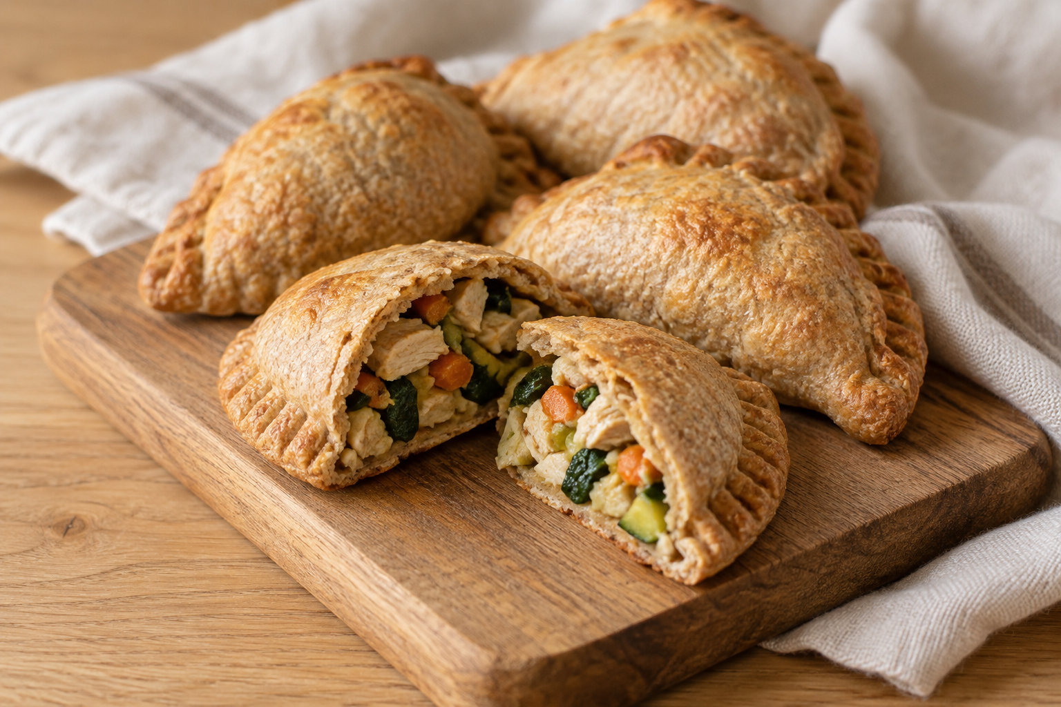 Empanadillas de pollo y verduras para perros — imagen ilustrativa