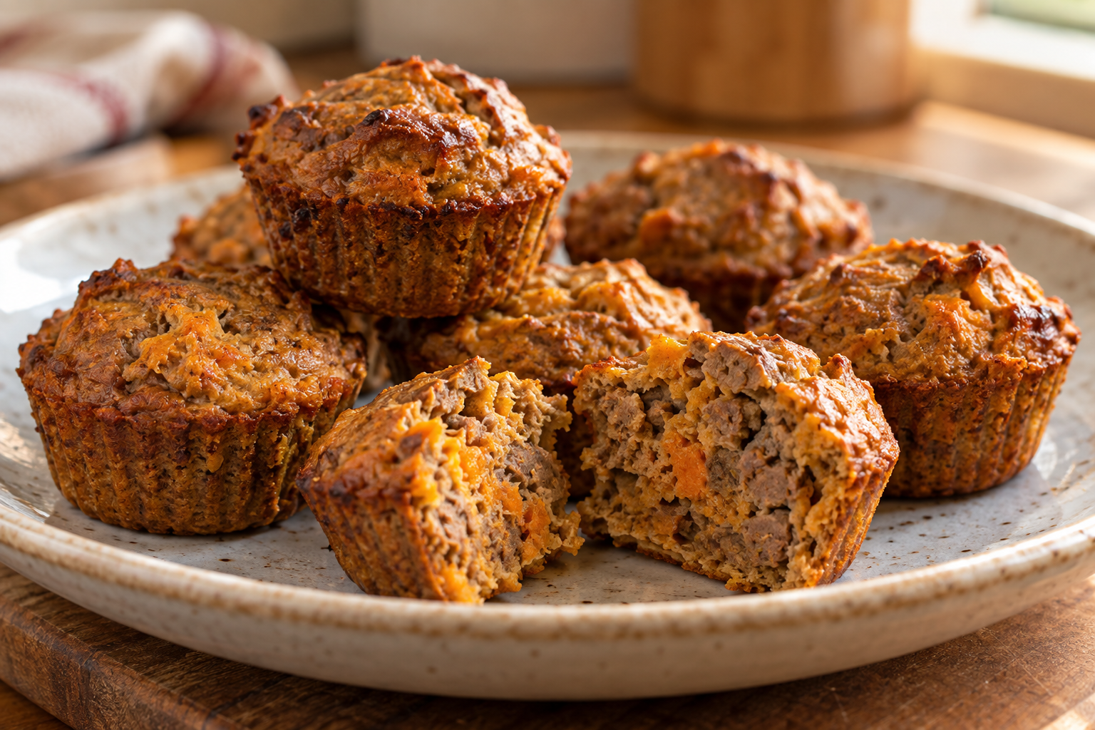 Imagen ilustrativa de mini muffins de hígado y batata, sin cobertura