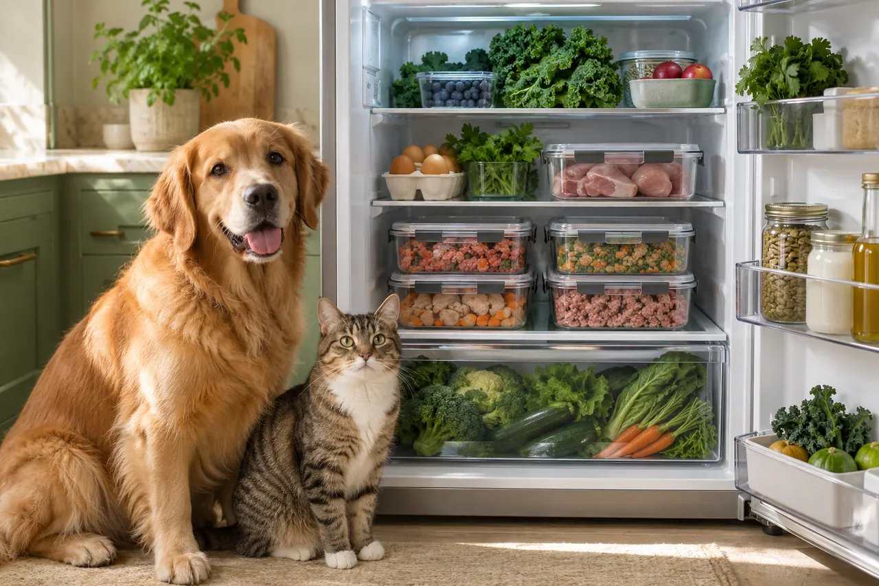 Porciones de comida en recipientes cerrados dentro de una nevera