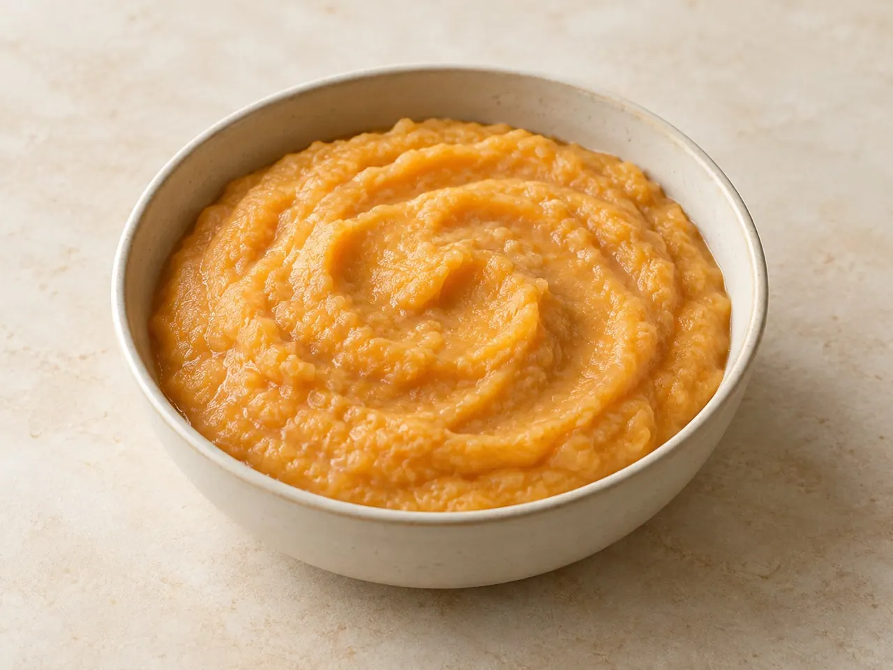 Imagen ilustrativa generada de crema de conejo y calabaza para perros