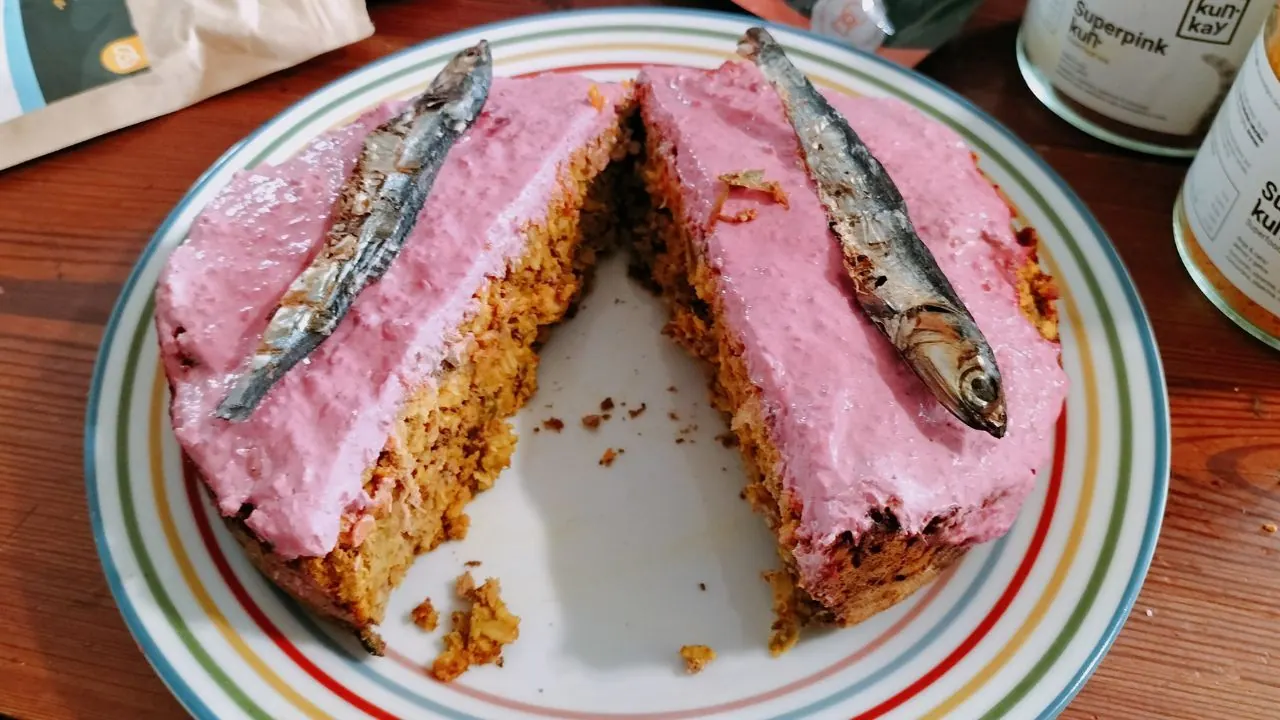 Tarta de pavo y avena